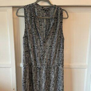 Dress Sleeveless Black White Hilary Radley Size 12 Vacation Resort Summer